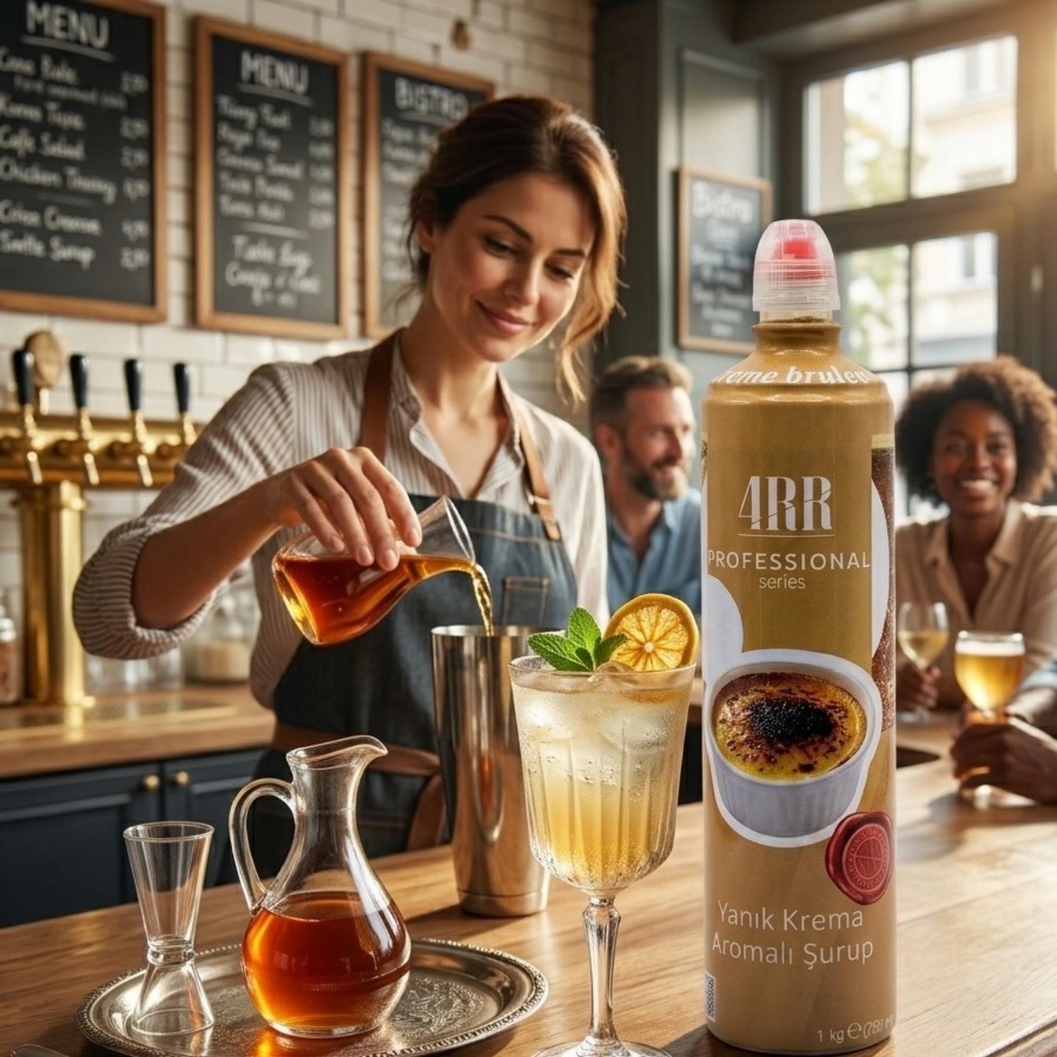 4RR Yanık Krema Aromalı Kahve & Tropikal İçecek & Kokteyl Şurubu 750 ml