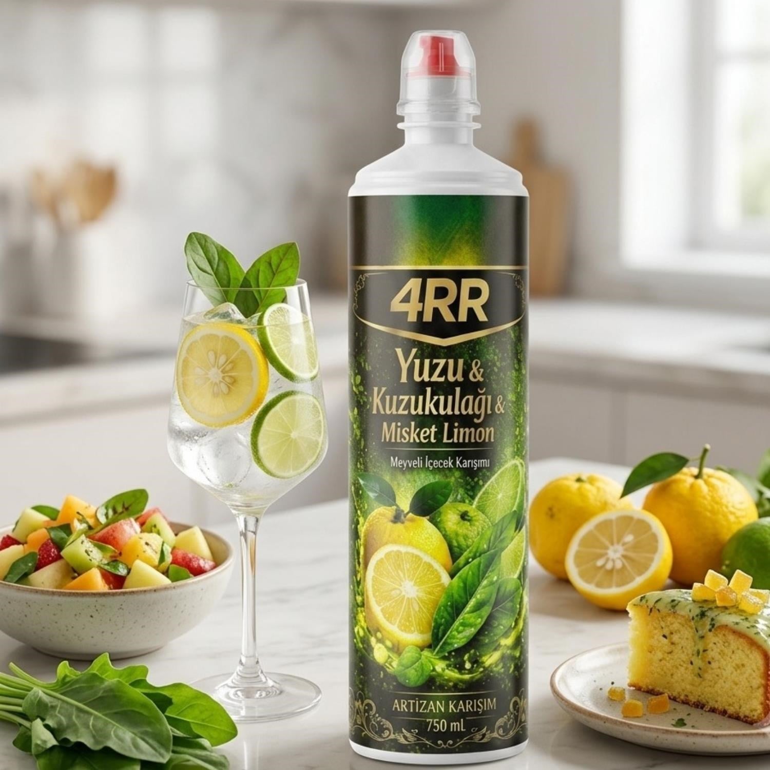 4RR Yuzu - Kuzu Kulağı & Misket Limon Aromalı Tropikal İçecek Karışımı 750 ml