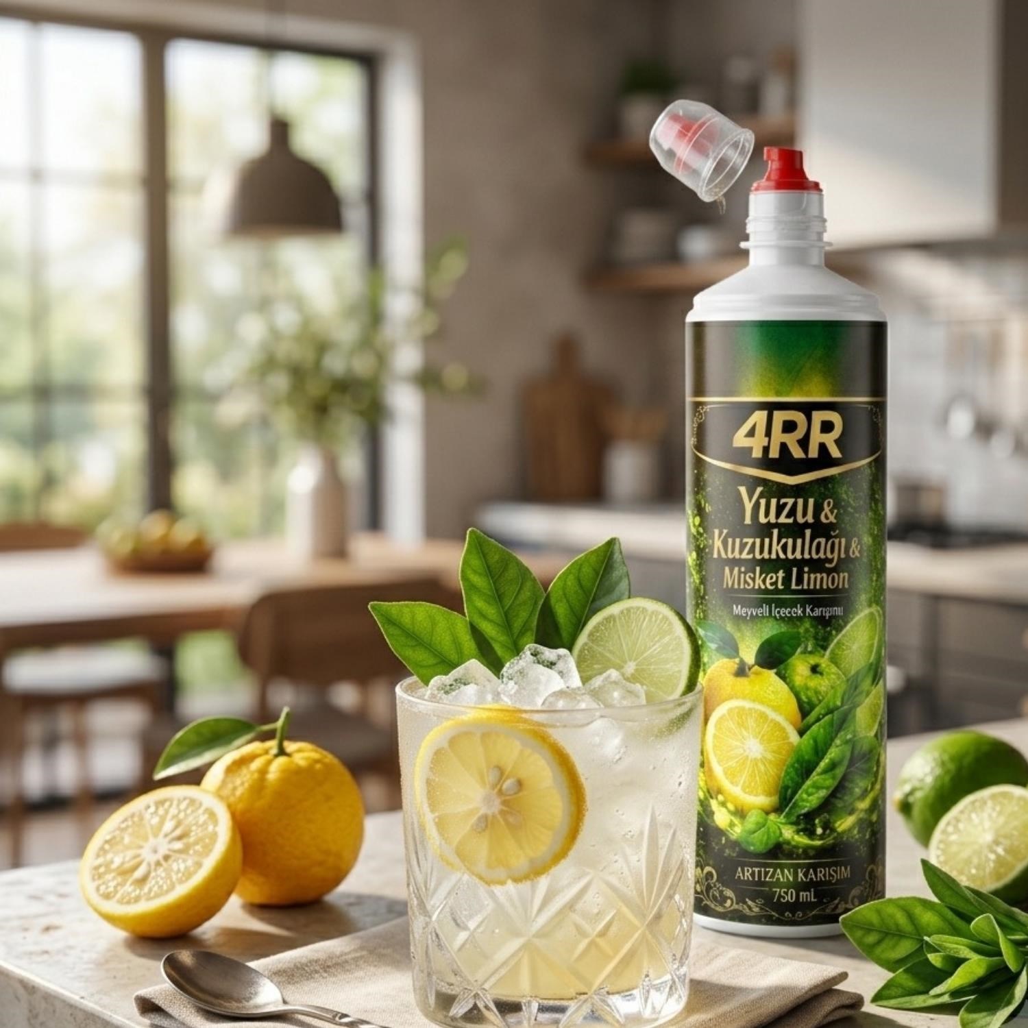 4RR Yuzu - Kuzu Kulağı & Misket Limon Aromalı Tropikal İçecek Karışımı 750 ml