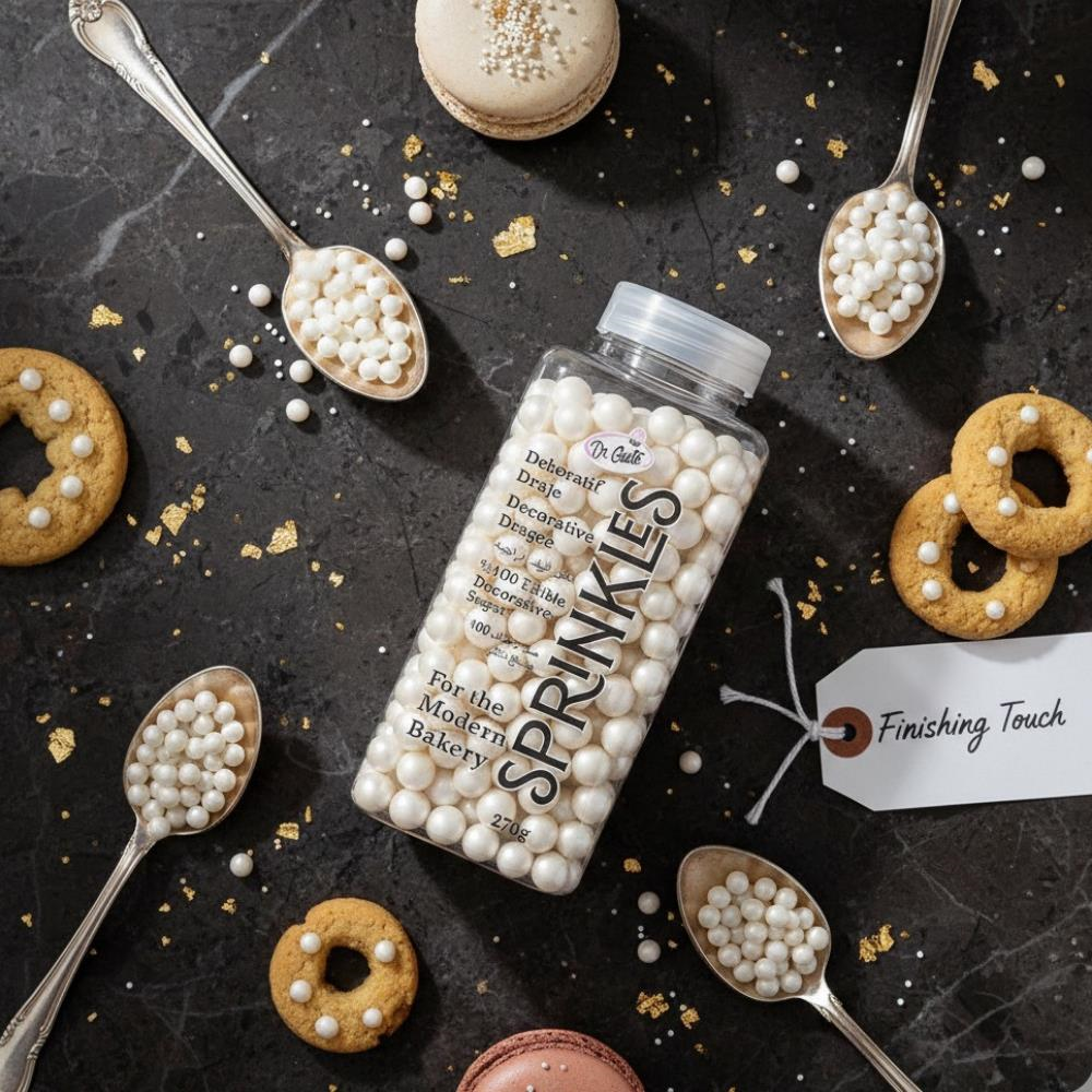 8 Mm Sedef Boncuk Şeker 250 G – Pasta ve Pastacılık Süsleme Şekeri