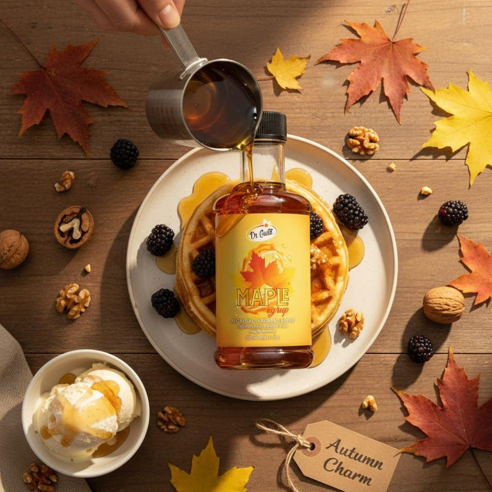 Dr. Gusto Akça Ağaç (Maple) Kokteyl Şurubu 300 cc - Yoğun Aromalı İçecek, Kahve ve Tatlı Şurubu
