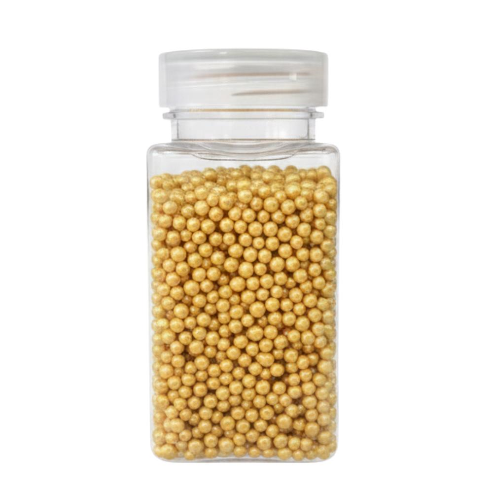 Dr. Gusto Altın Boncuk Şeker 2 Mm - 100 gr | Pasta, Cupcake ve Tatlı Süsleme Boncuğu