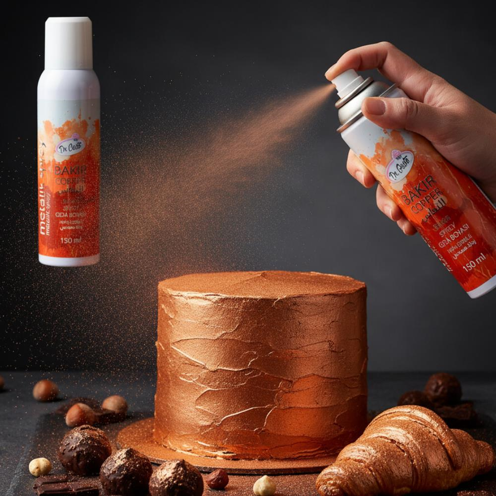 Dr. Gusto Bakır Renkli Sprey Gıda Boyası 150 ml