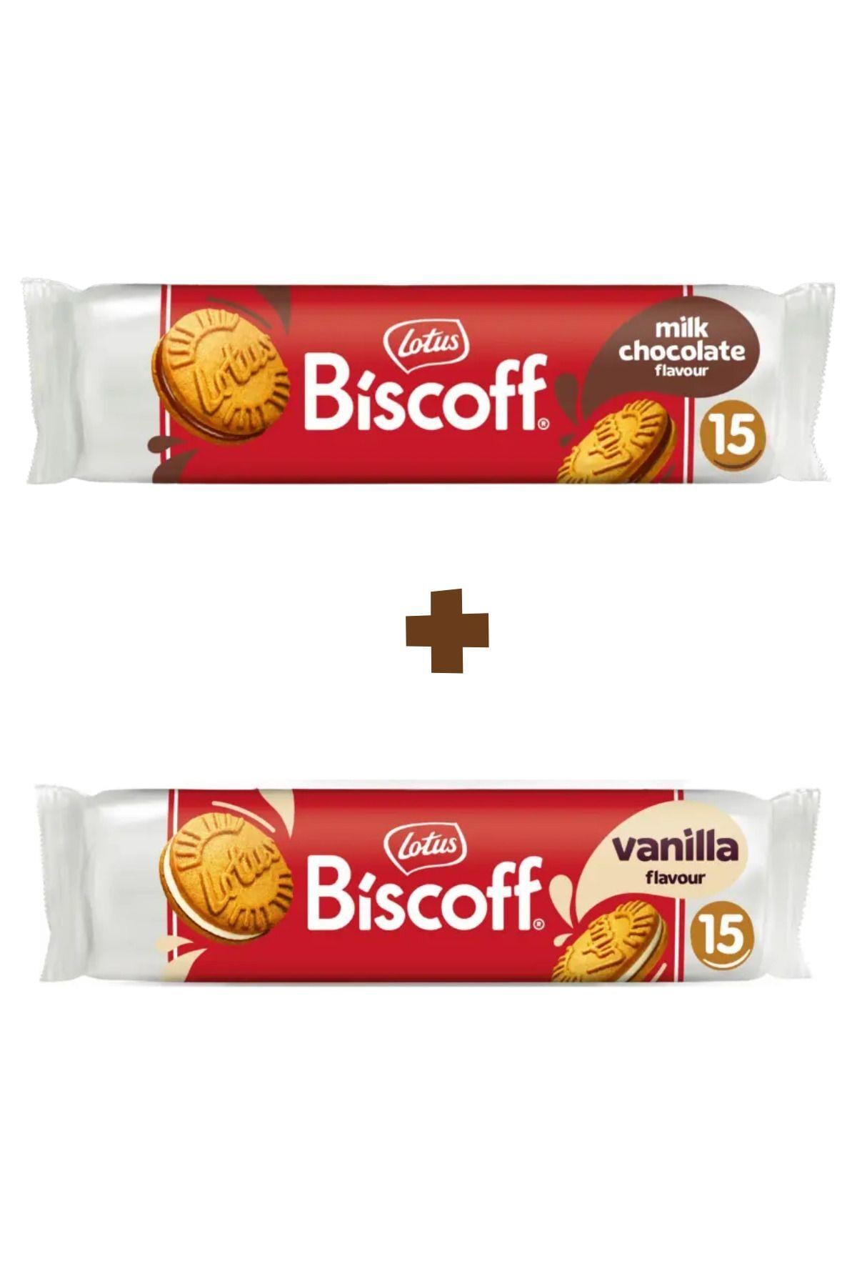 Lotus Biscoff Vanilya ve Çikolata Kremalı Sandviç Bisküvi 2li
