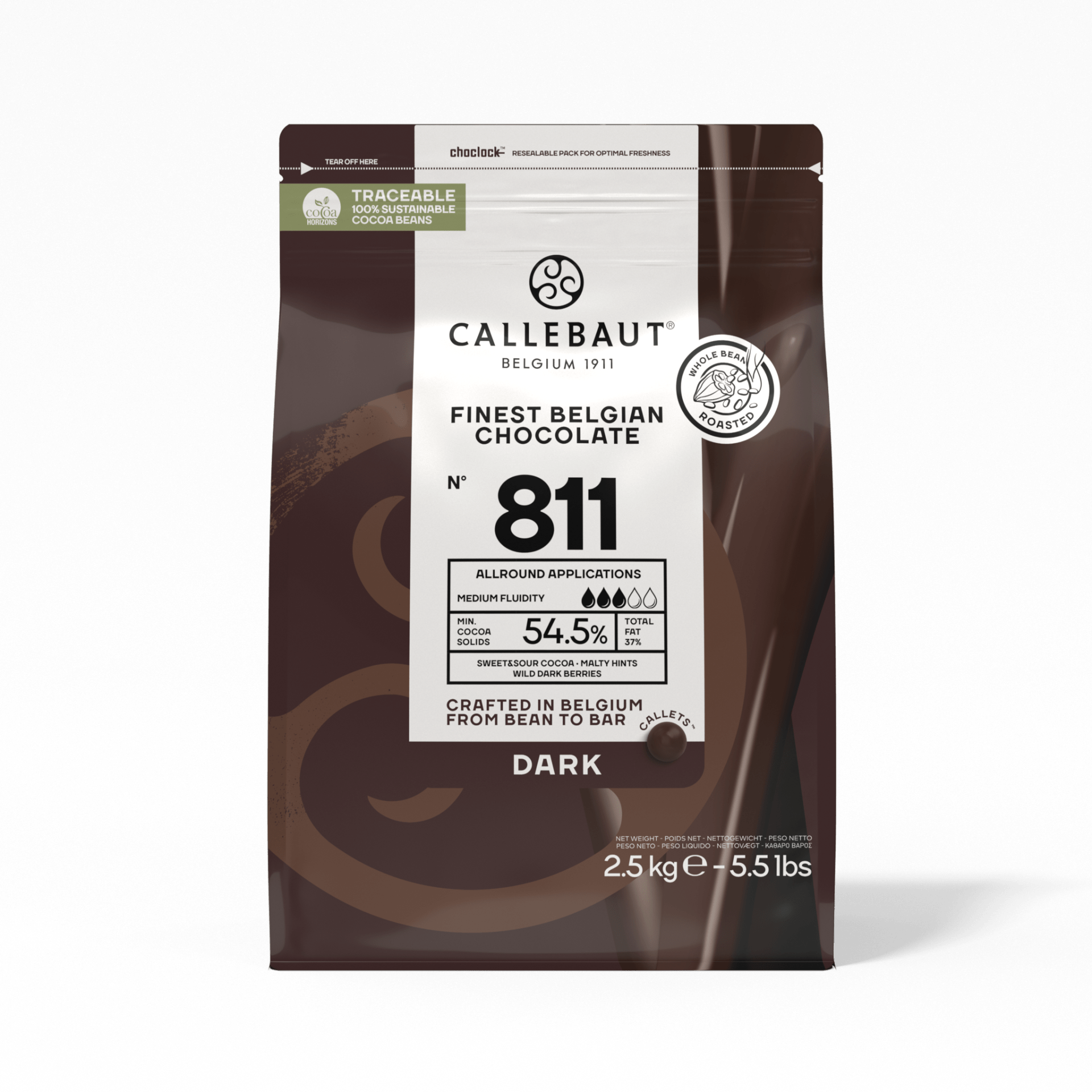 Callebaut 811 Bitter Drop Çikolata 2,5 kg