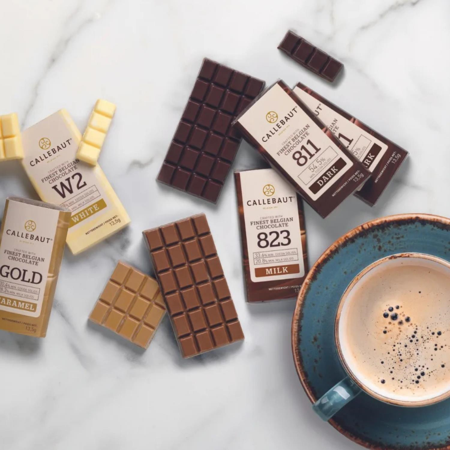 Callebaut Bitter Çikolata Napoliten 1 kg (75 adet) Belçika Çikolatası Tekli Sunumluk Mini Bitter Çikolata