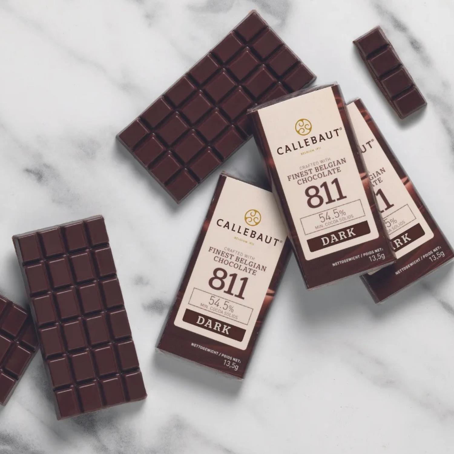 Callebaut Bitter Çikolata Napoliten 1 kg (75 adet) Belçika Çikolatası Tekli Sunumluk Mini Bitter Çikolata