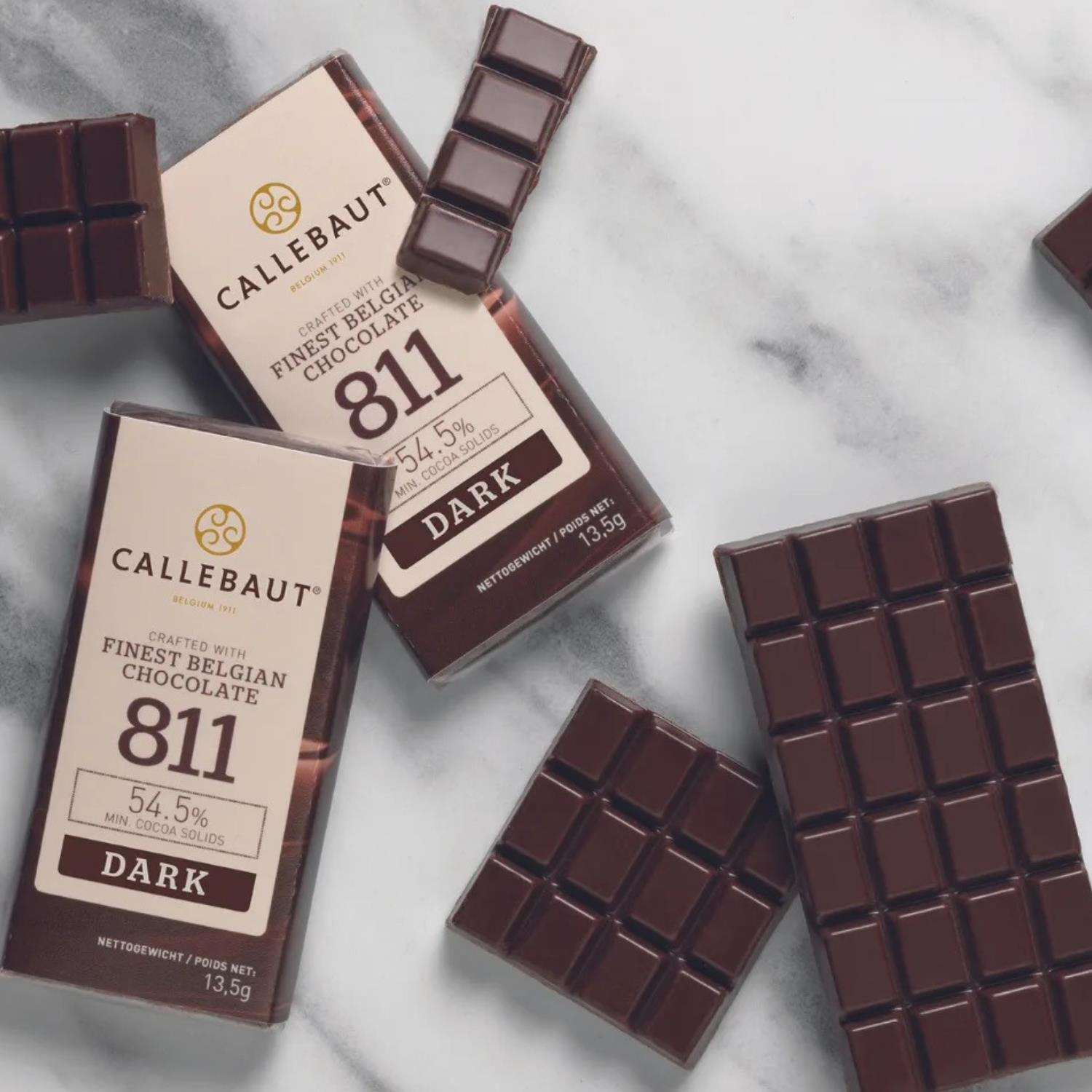 Callebaut Bitter Çikolata Napoliten 1 kg (75 adet) Belçika Çikolatası Tekli Sunumluk Mini Bitter Çikolata