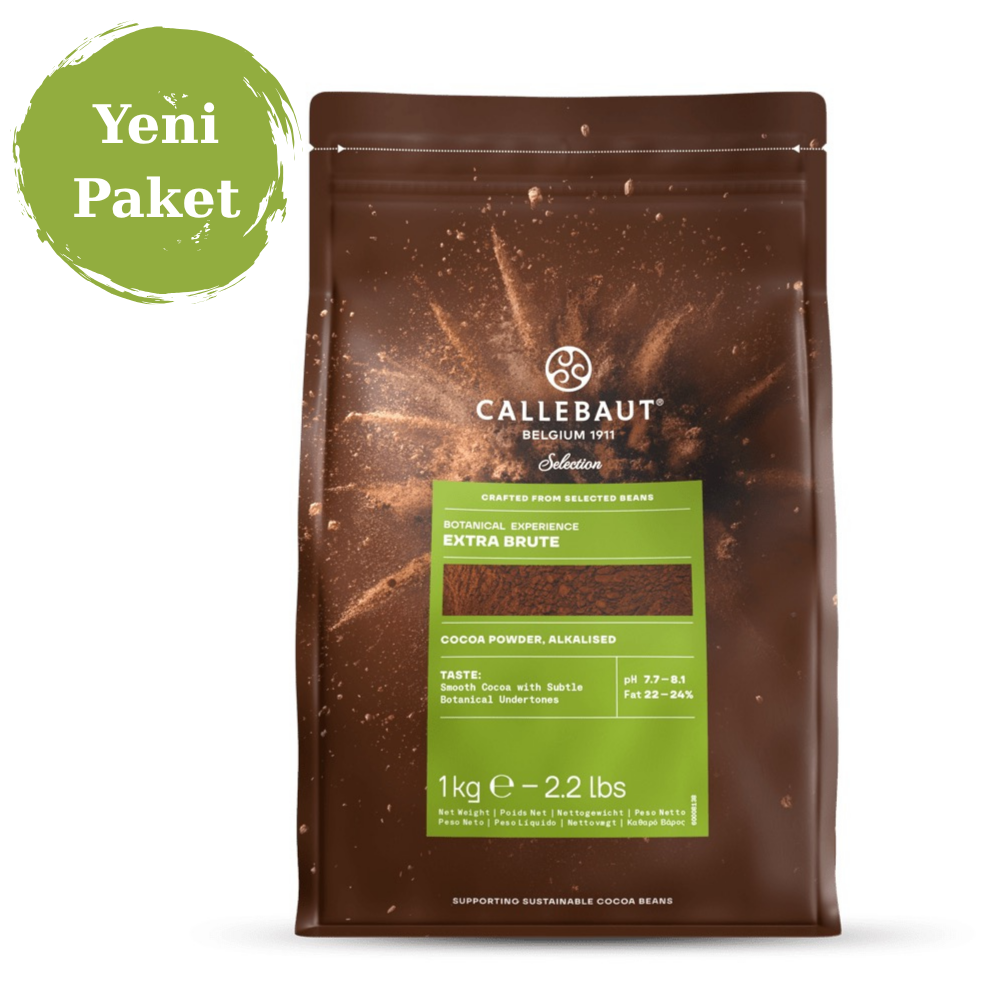 Callebaut Extra Brute Kakao 1 kg (%22 - %24 Yağlı)