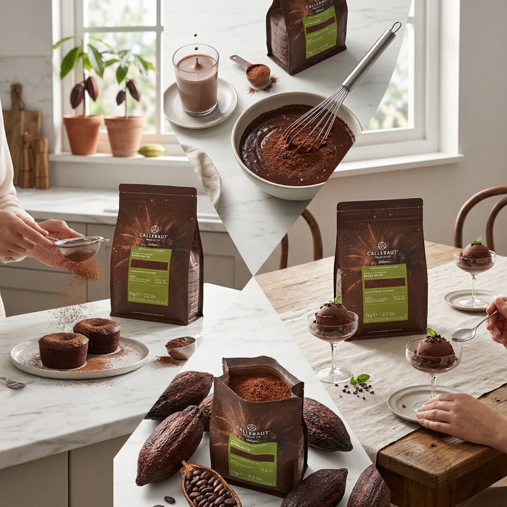Callebaut Extra Brute Kakao 1 kg (%22 - %24 Yağlı)