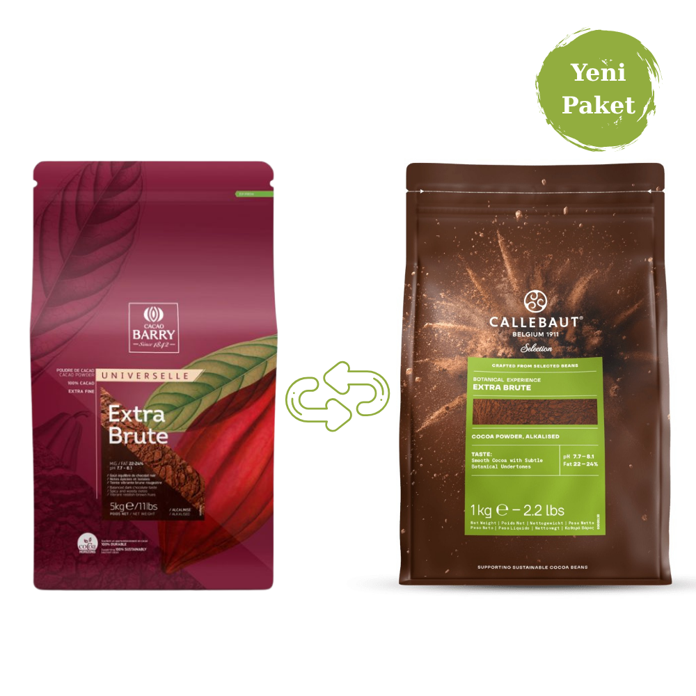 Callebaut Extra Brute Kakao 1 kg (%22 - %24 Yağlı)