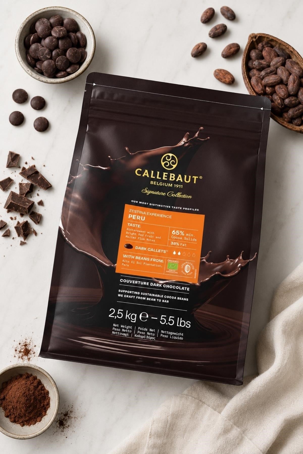 Callebaut Signature Collection Zestina Peru Bitter Çikolata 2,5 Kg