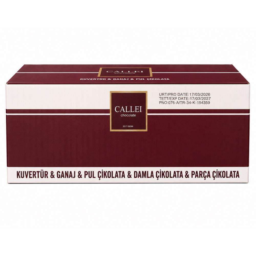 Callei Chocolate Bitter Damla Çikolata 3 kg - Pasta, Kurabiye ve Profesyonel Tatlı Tarifleri için Yoğun Bitter Çikolata