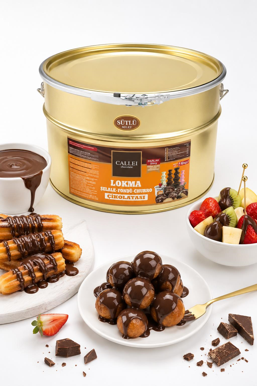 Callei Sütlü Şelale Fondü Churro Çikolatası 10 Kg