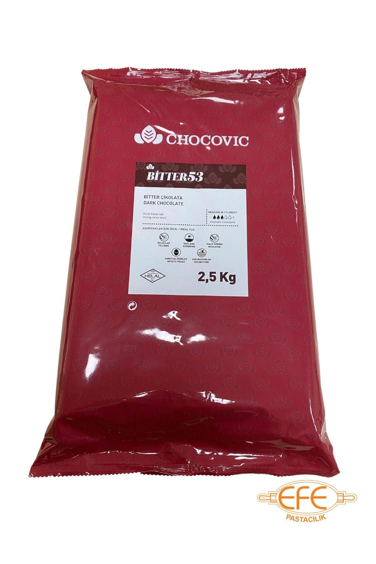 Callebaut Chocovic Bitter Kuvertür Çikolata 2,5 kg x 10 adet