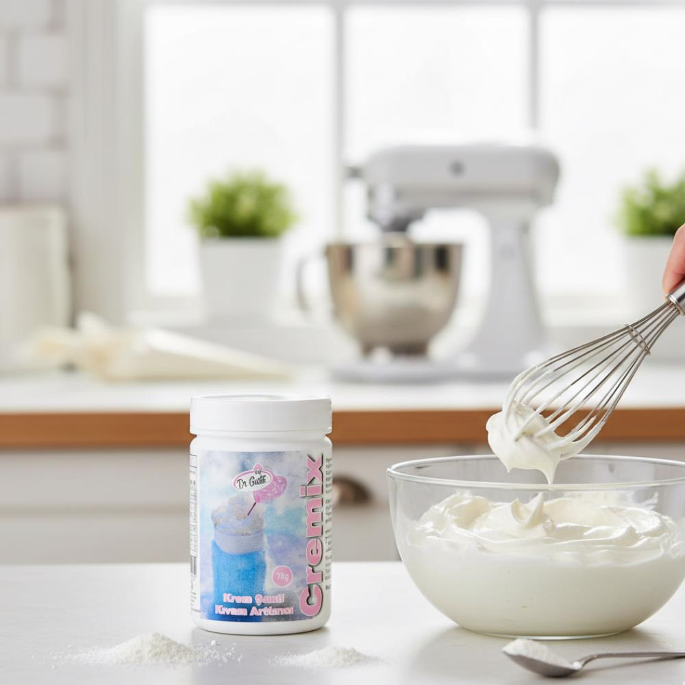 Dr. Gusto Cremix 75 gr - Krema, Mousse, Cheesecake ve Pastalar için Kıvam Artırıcı Toz Karışım