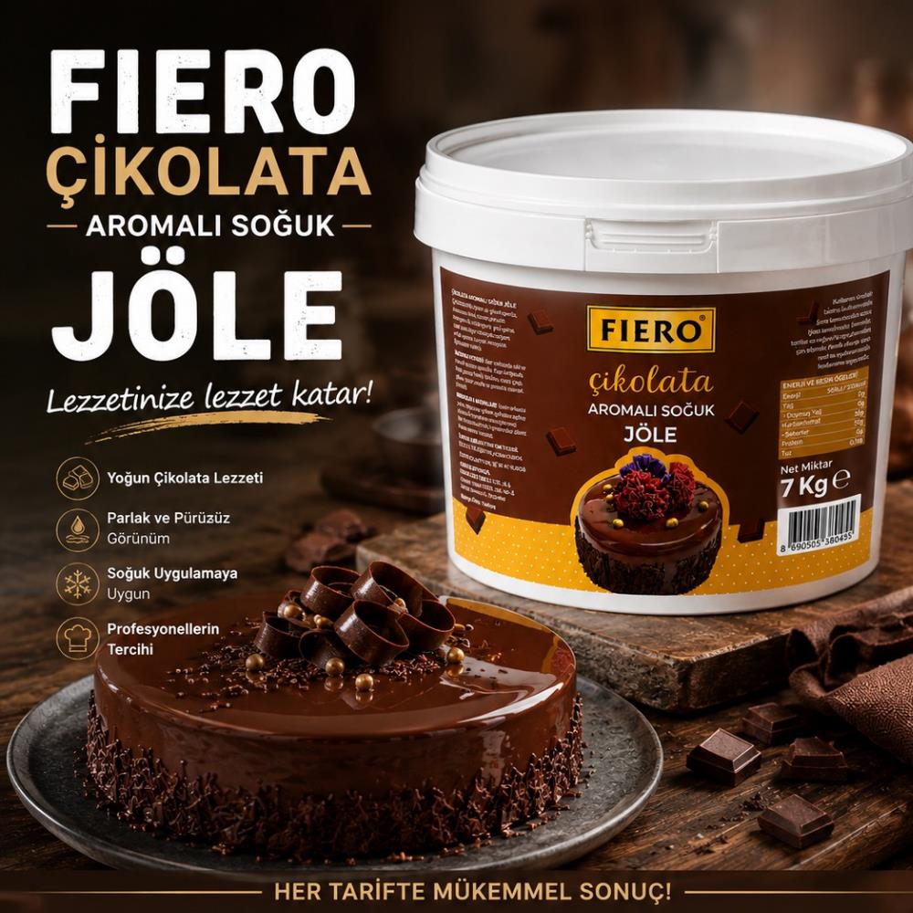 Dondo Soğuk Jöle Çikolata Aromalı 7 kg - Pasta, Tart ve Tatlılar için Profesyonel Parlak Soğuk Pasta Jölesi