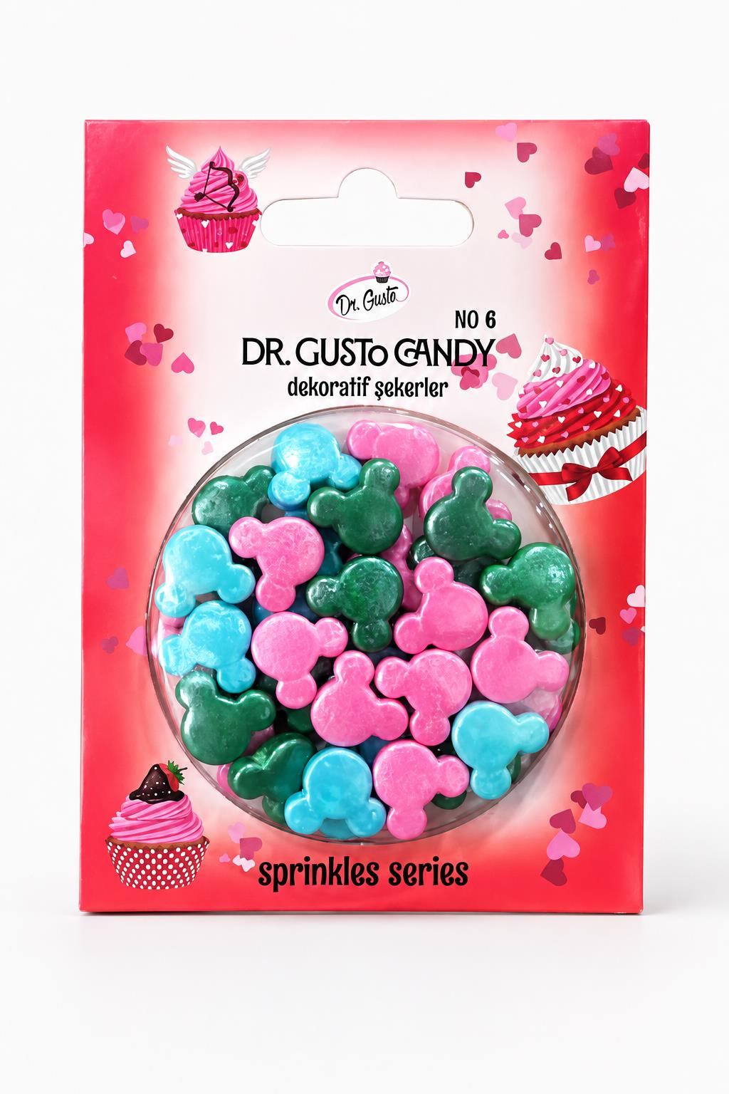 Dr. Gusto Mickey Mouse Figürlü Karışık Renkli Pasta Süsleme Şekeri