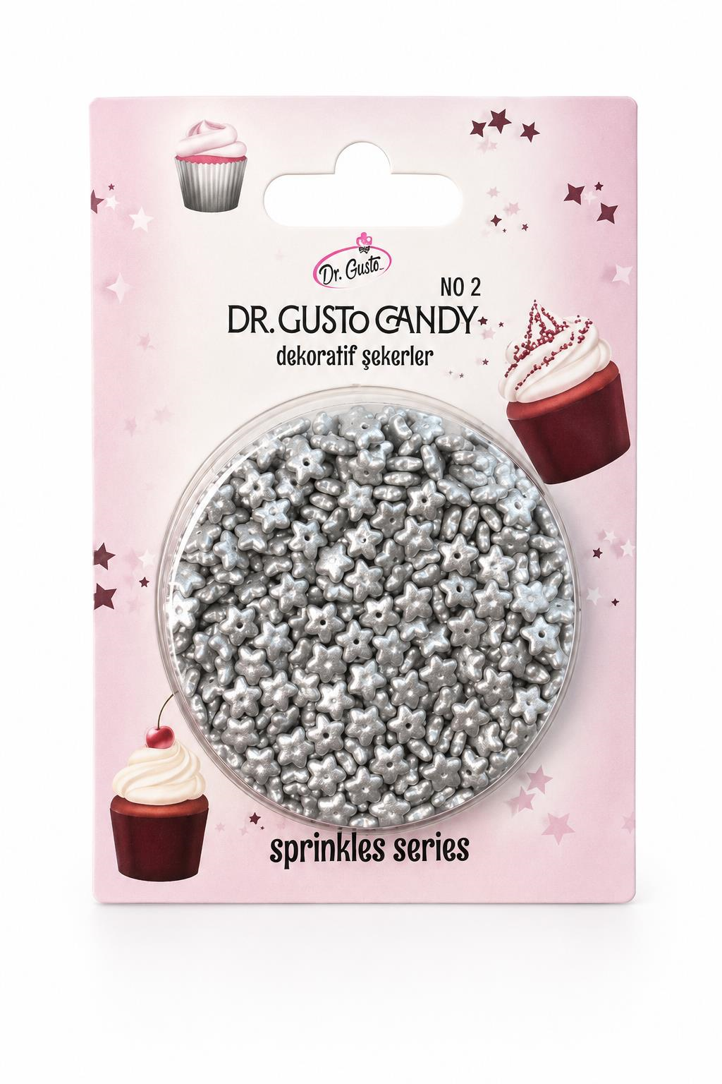 Dr. Gusto Star Yıldız Gümüş Pasta Süsleme Şekeri