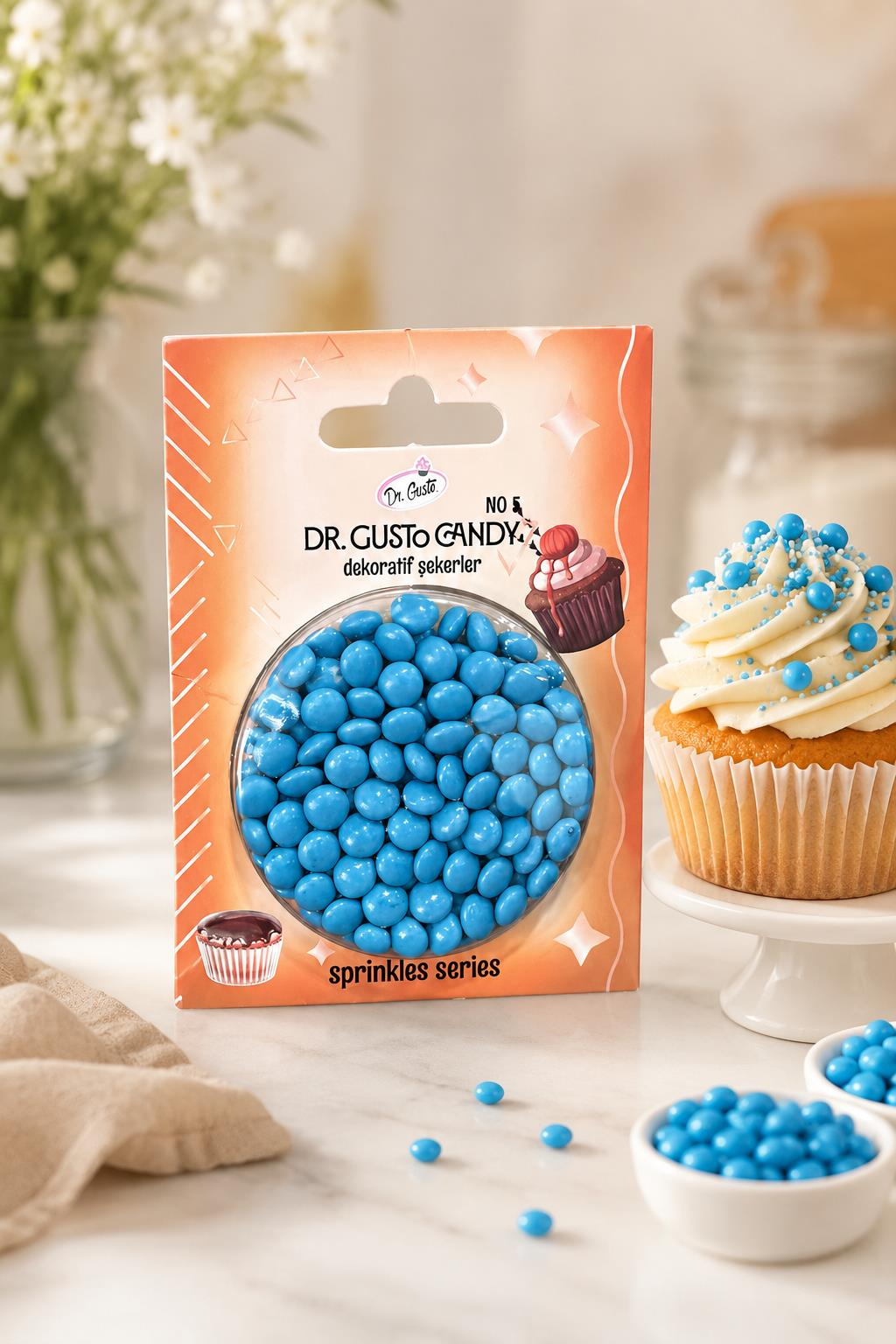 Dr. Gusto Mavi Bonbon Draje Pasta Süsleme Şekeri
