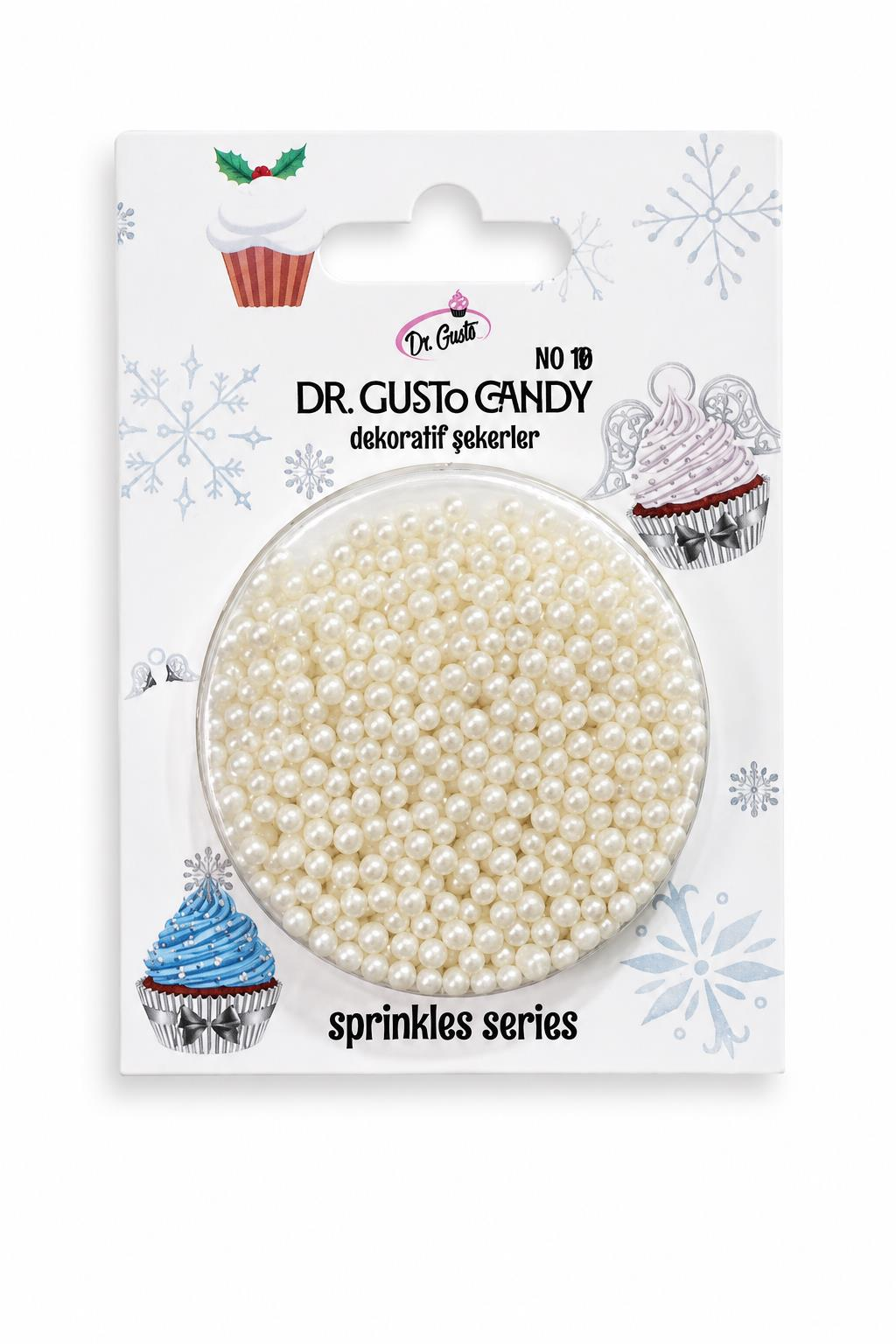 Dr. Gusto 2 mm Candy Sedef Boncuk Pasta Süsleme Şekeri
