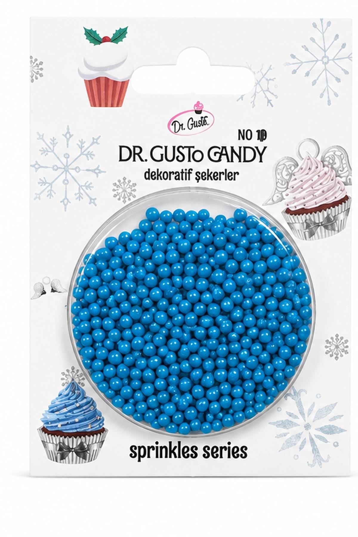 Dr. Gusto 2 mm Mavi Boncuk Pasta Süsleme Şekeri