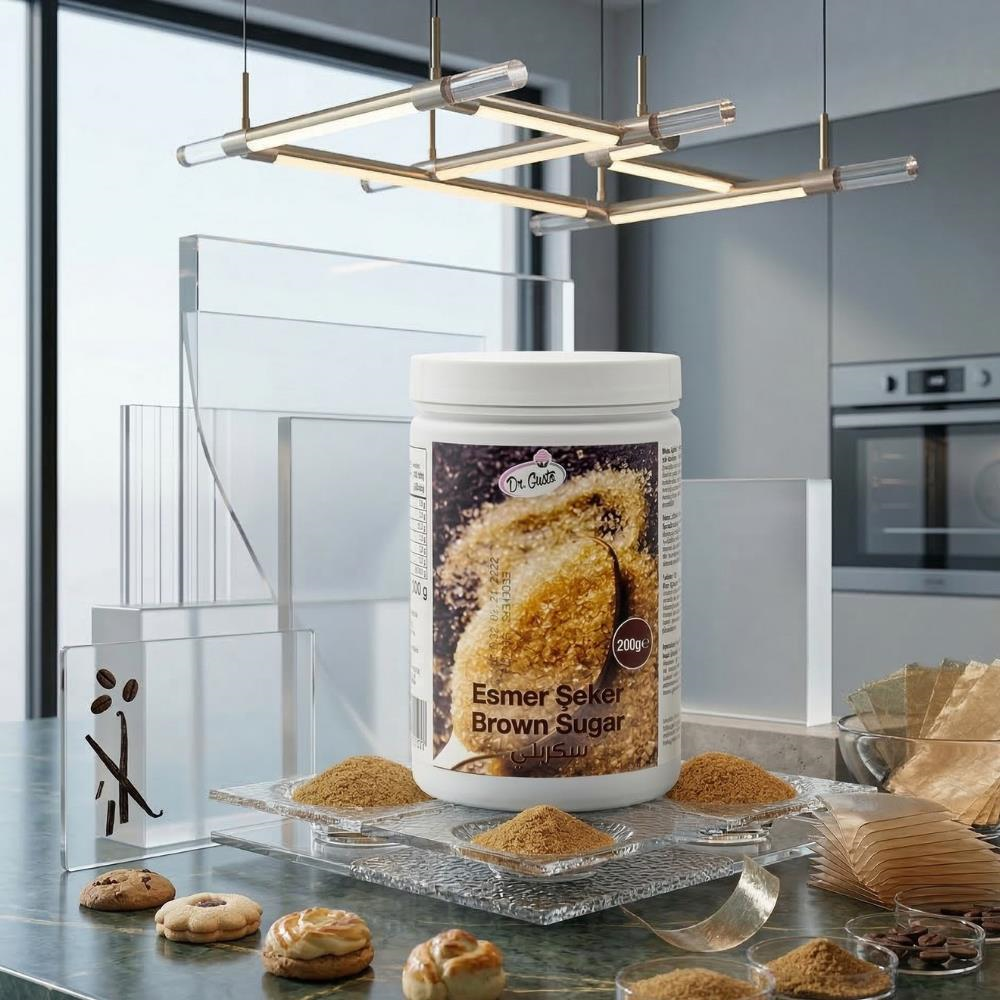 Esmer Şeker 200 GR – Pastacılık ve Tatlı Tarifleri İçin Doğal Aromalı Kahverengi Şeker