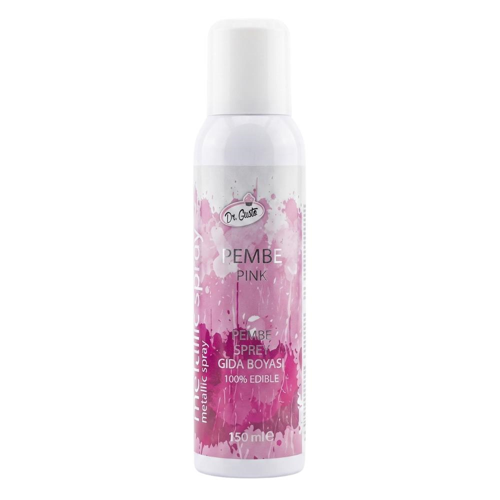 Dr. Gusto Gıda Sprey Boyası Pembe 150 ml - Pasta ve Tatlı Dekor Spreyi