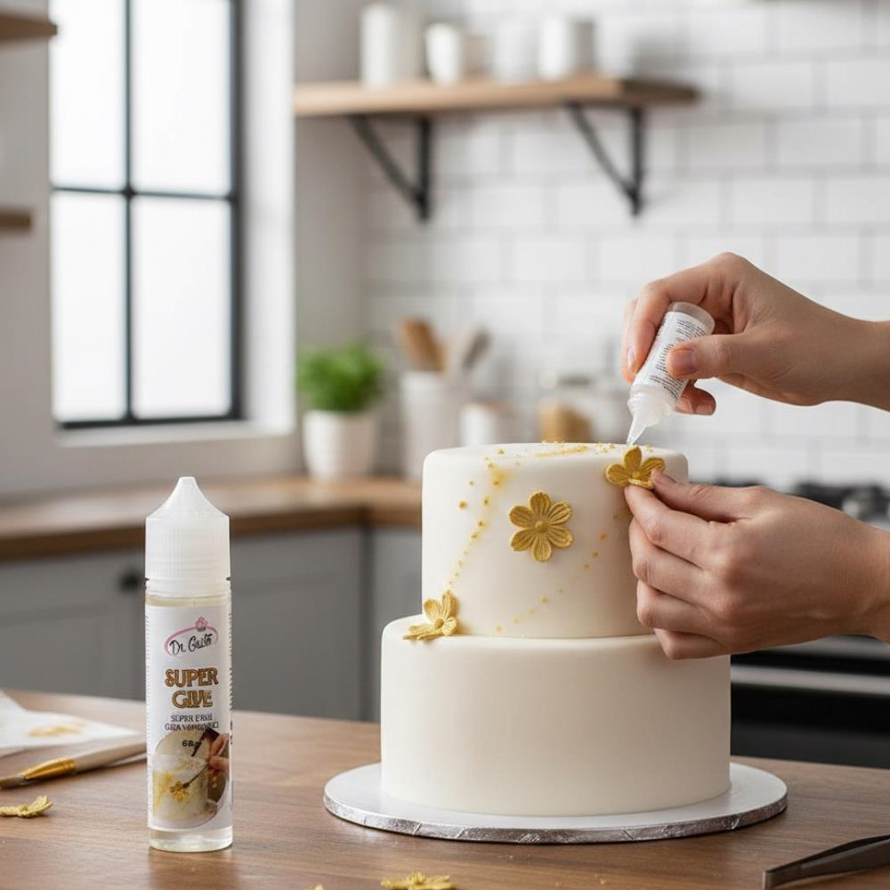 Dr. Gusto Gıda Yapıştırıcı 60 gr - Yenilebilir Pasta ve Şeker Hamuru Yapıştırıcısı