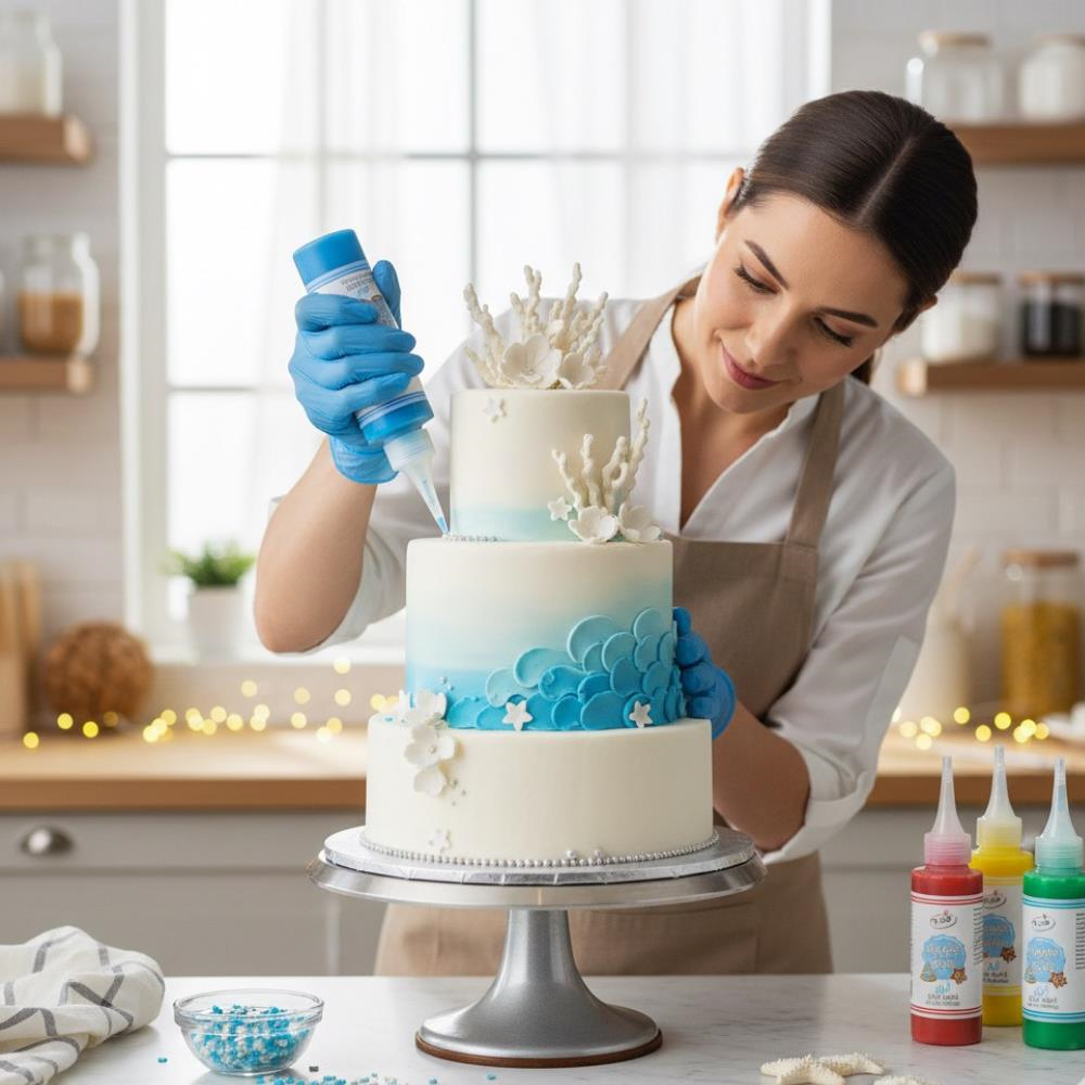 Dr. Gusto Glazür Cookie Icing Mavi 150 gr - Kurabiye, Cupcake ve Pasta için Kullanıma Hazır Şeker Glazürü