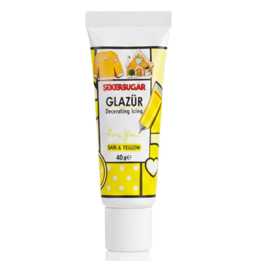 Glazür Tüp Sarı 40 Gr – Pasta ve Kurabiye Dekor Glaze