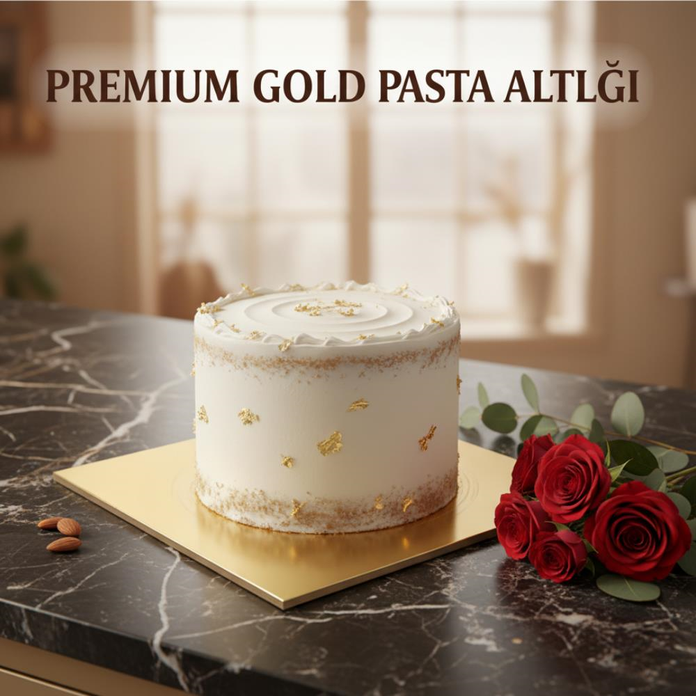 Gold Kare Pasta Altlığı 18 cm – Kalın Karton 25’li Paket