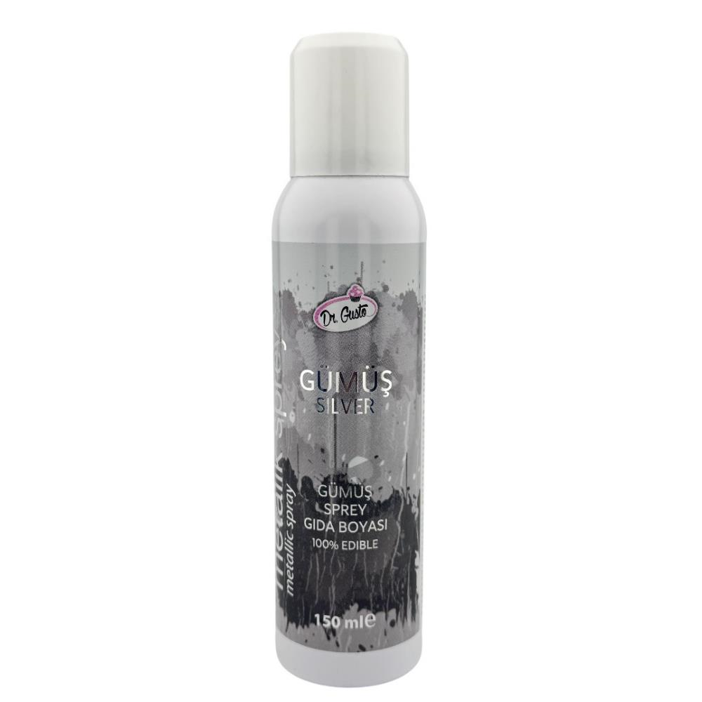 Gümüş Renkli Sprey Gıda Boyası 150 ml