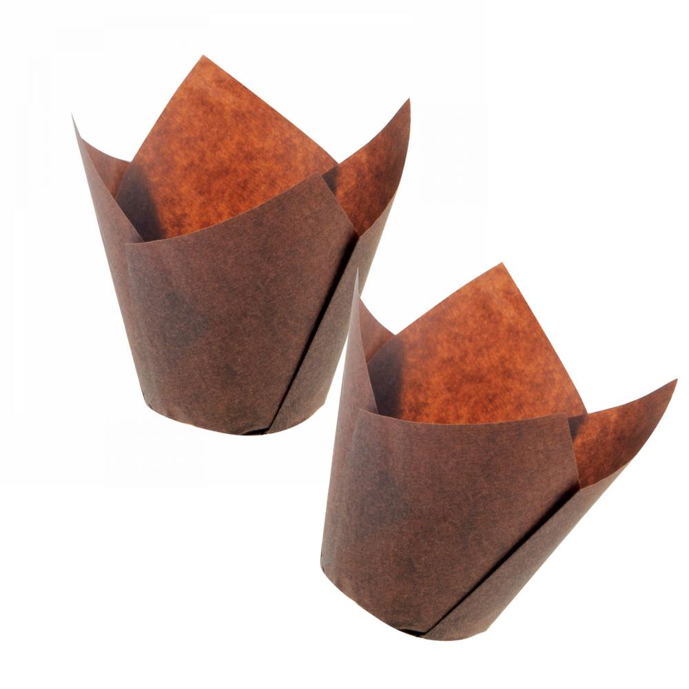 Efe Pastacılık Kademeli Tulip Kek Kapsülü Kahverengi 160x50 Mm - 200 adet