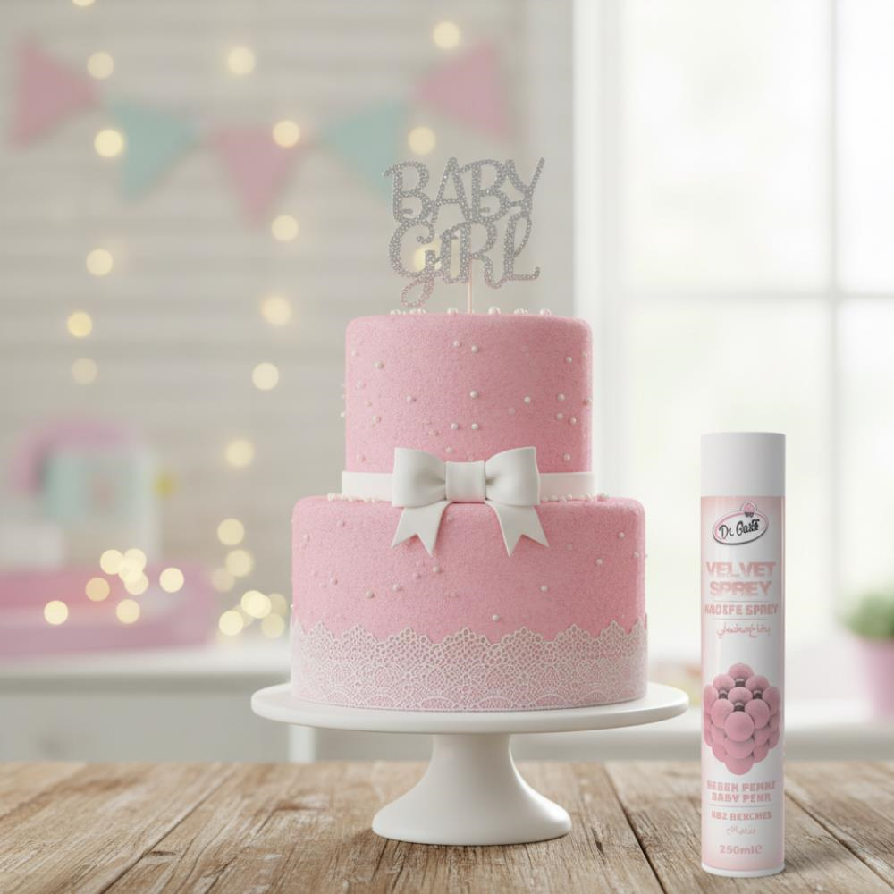 Dr. Gusto Kadife (Velvet) Sprey Gıda Boyası Bebe Pembe 250 ml