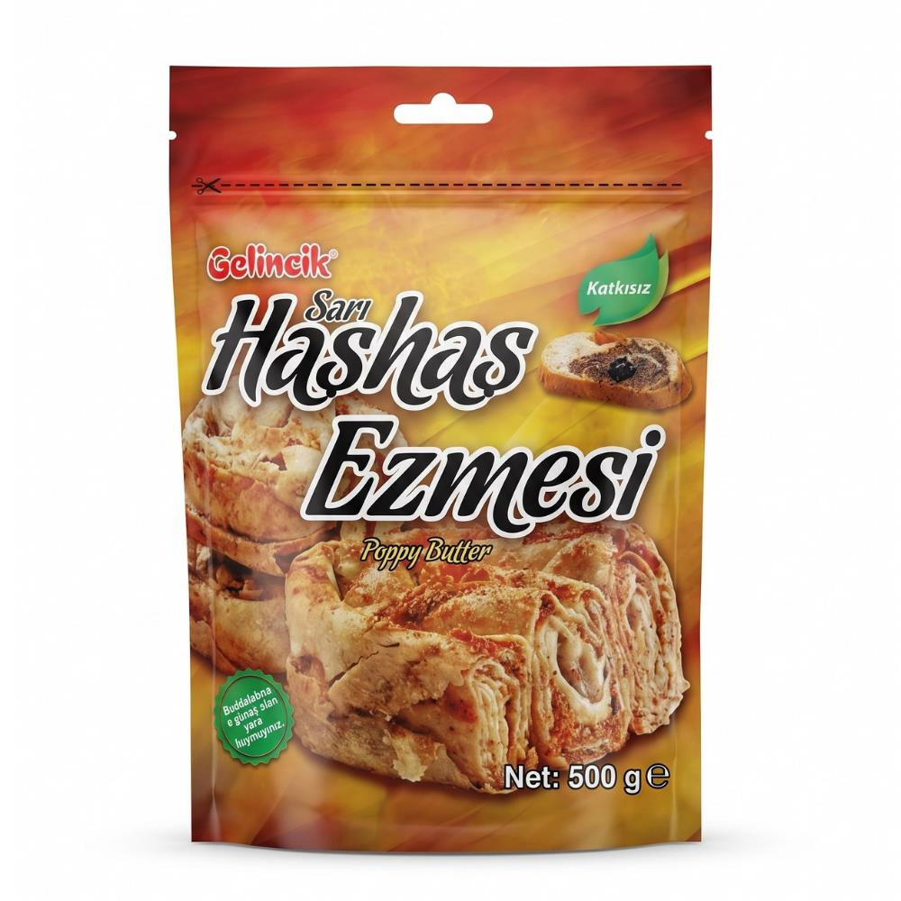 Gelincik Katkısız Doğal Sarı Haşhaş Ezmesi 500 gr - Geleneksel Yoğun Lezzet