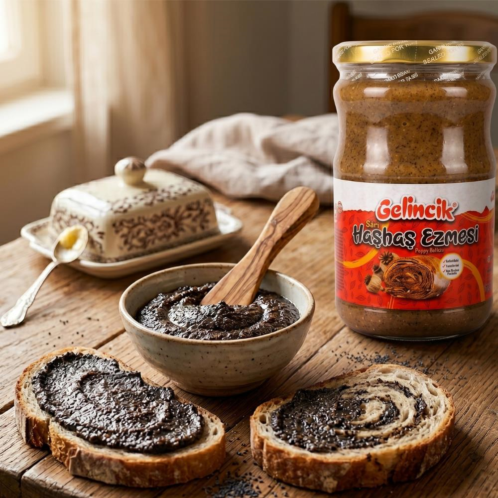 Gelincik Katkısız Doğal Sarı Haşhaş Ezmesi 600 gr - Geleneksel ve Yoğun Lezzet