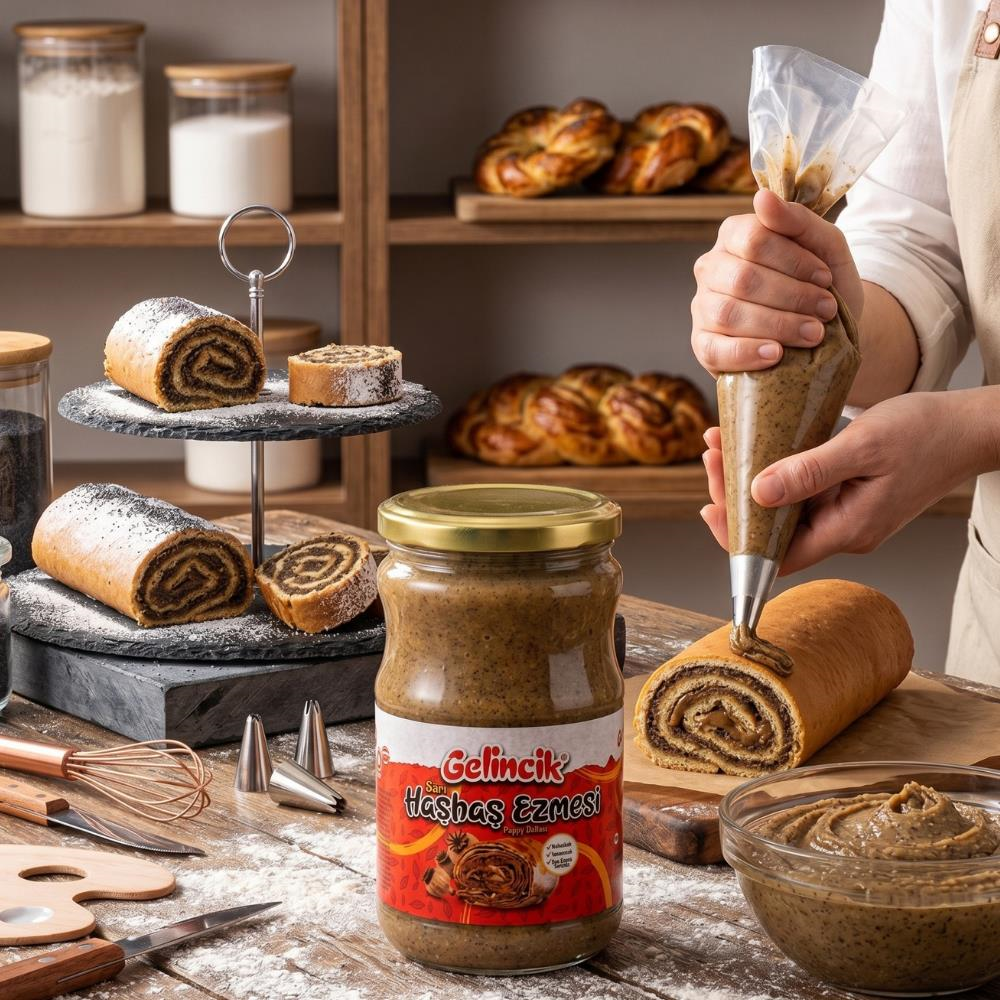 Gelincik Katkısız Doğal Sarı Haşhaş Ezmesi 600 gr - Geleneksel ve Yoğun Lezzet