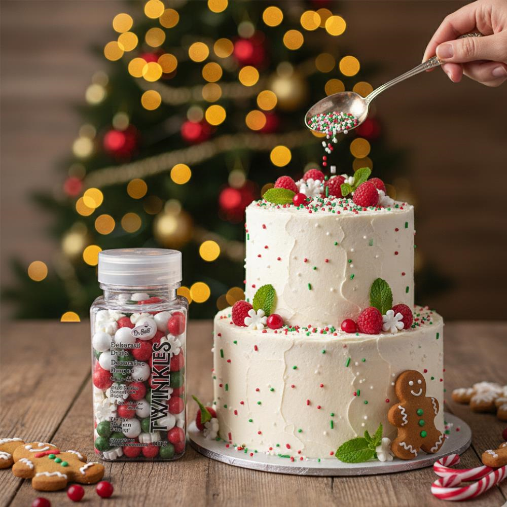 Dr. Gusto Kırmızı Yeşil Cupcake ve Pasta Süsleme Şekeri 100 gr - Dekor Şekeri