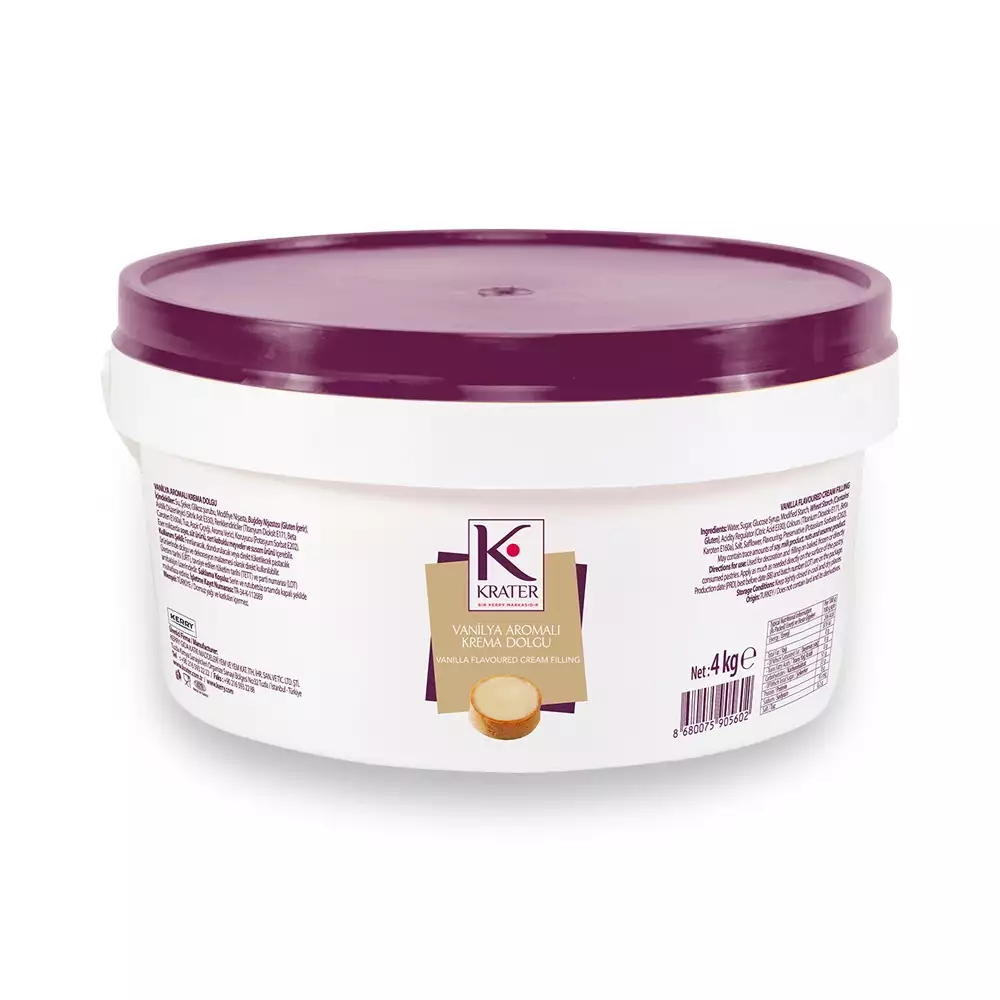 Krater Vanilya Aromalı Krema Dolgu 4 Kg