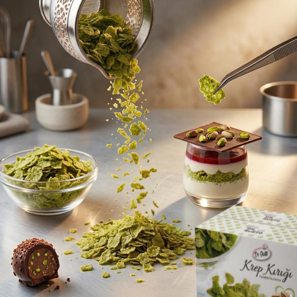 Krep Kırığı Antep Fıstıklı 1 KG – Pastacılık ve Tatlı Süsleme Ürünü
