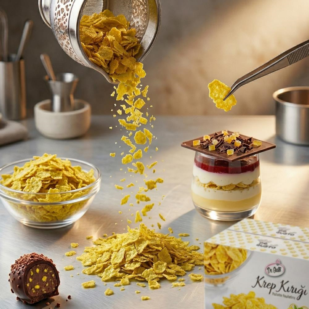 Krep Kırığı Limonlu 1 KG – Pastacılık ve Tatlı Süsleme Ürünü