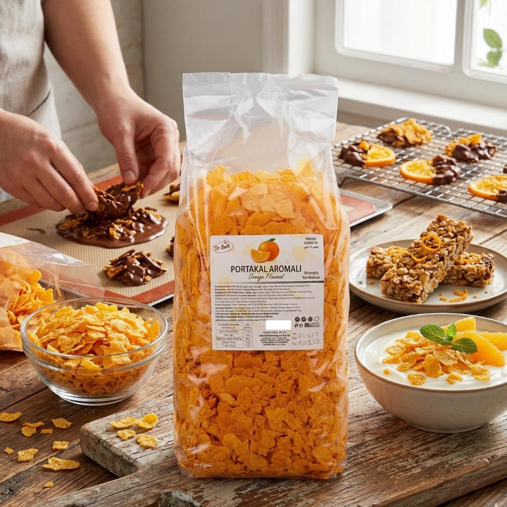 Krep Kırığı Portakallı 1 KG – Pastacılık ve Tatlı Süsleme Ürünü