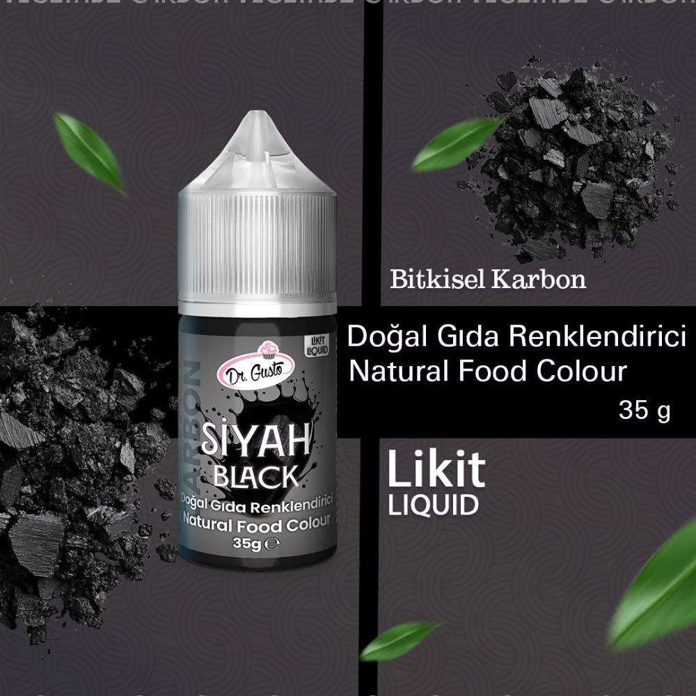 Dr. Gusto Likit Siyah Doğal Gıda Boyası 35 gr Bitkisel