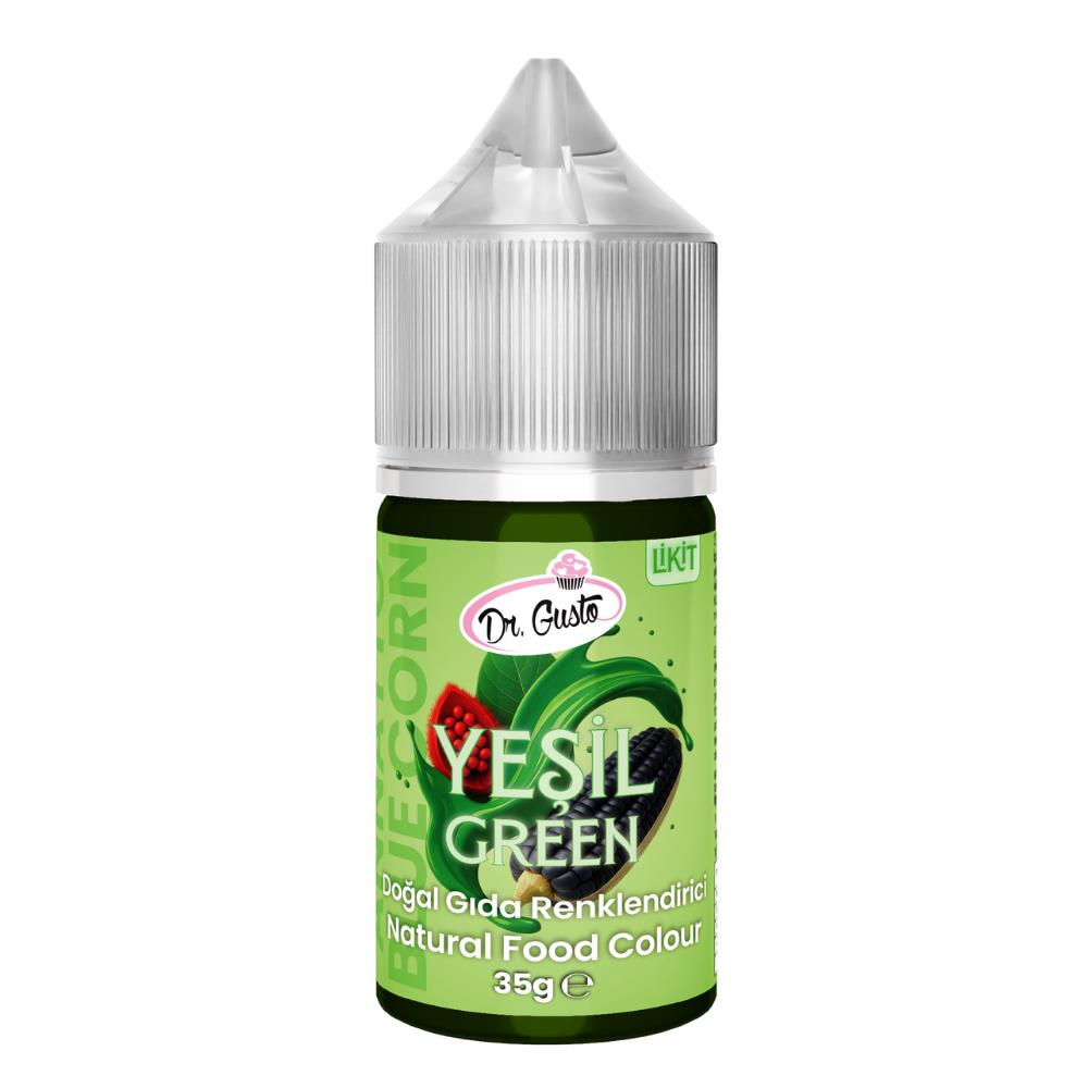 Dr. Gusto Likit Yeşil Doğal Gıda Boyası 35 gr Bitkisel
