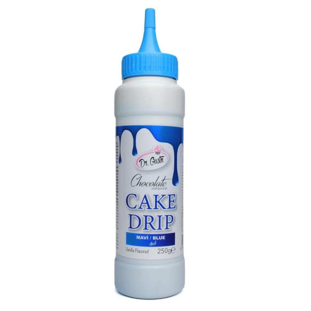Dr. Gusto Mavi Cake Drip 250 gr - Pasta, Kek ve Tatlı Üzeri Çikolata Kaplama Sosu