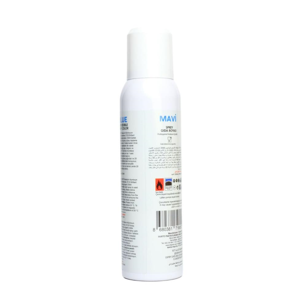 Mavi Metalik Sprey Gıda Boyası 150 ml