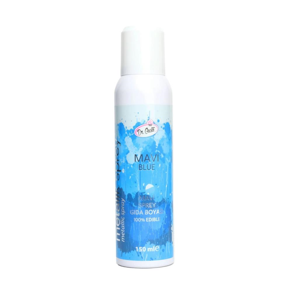 Mavi Metalik Sprey Gıda Boyası 150 ml