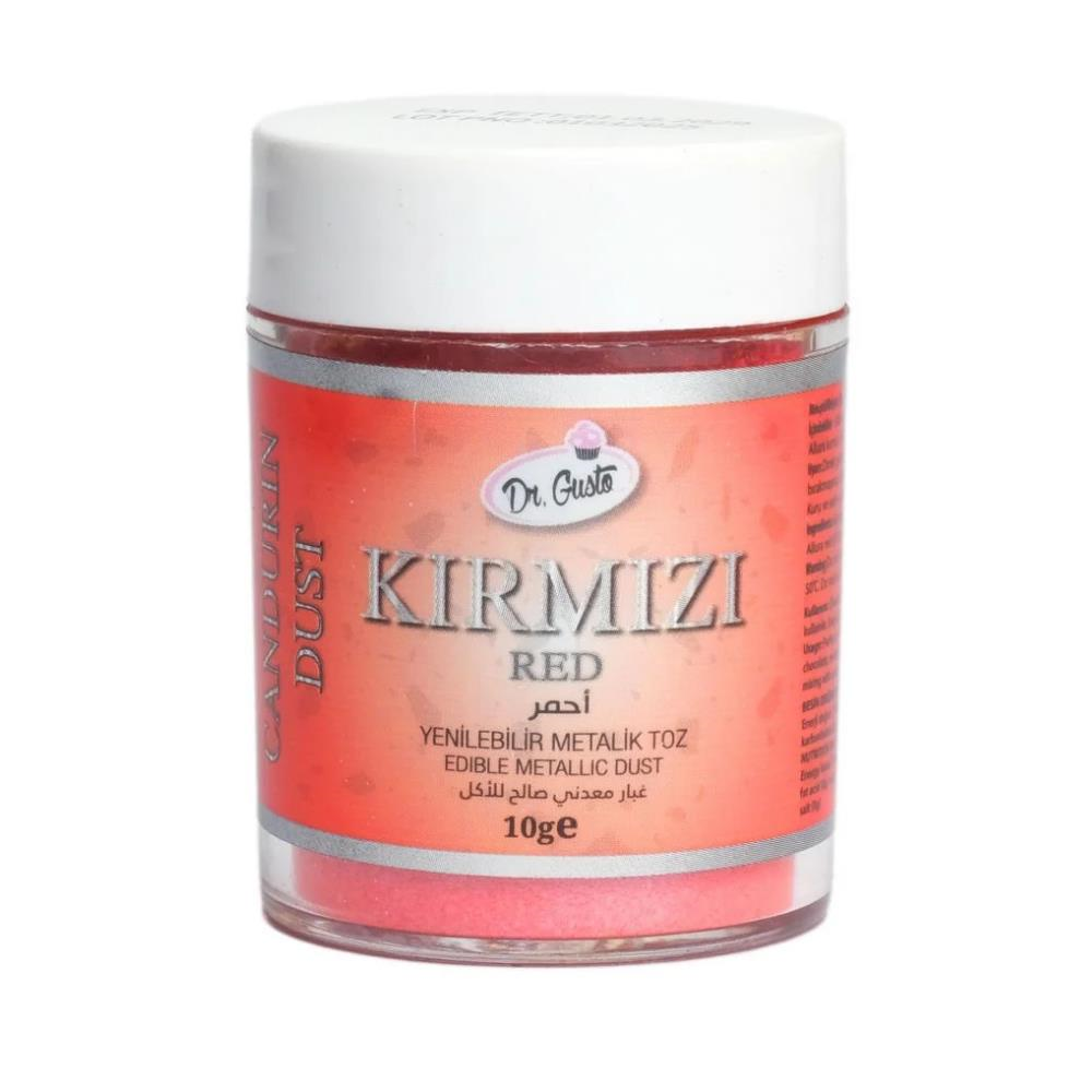 Metalik Toz Gıda Boyası Kırmızı 10 g – Pasta, Çikolata ve Dekor Çalışmaları İçin Parlak Pigment