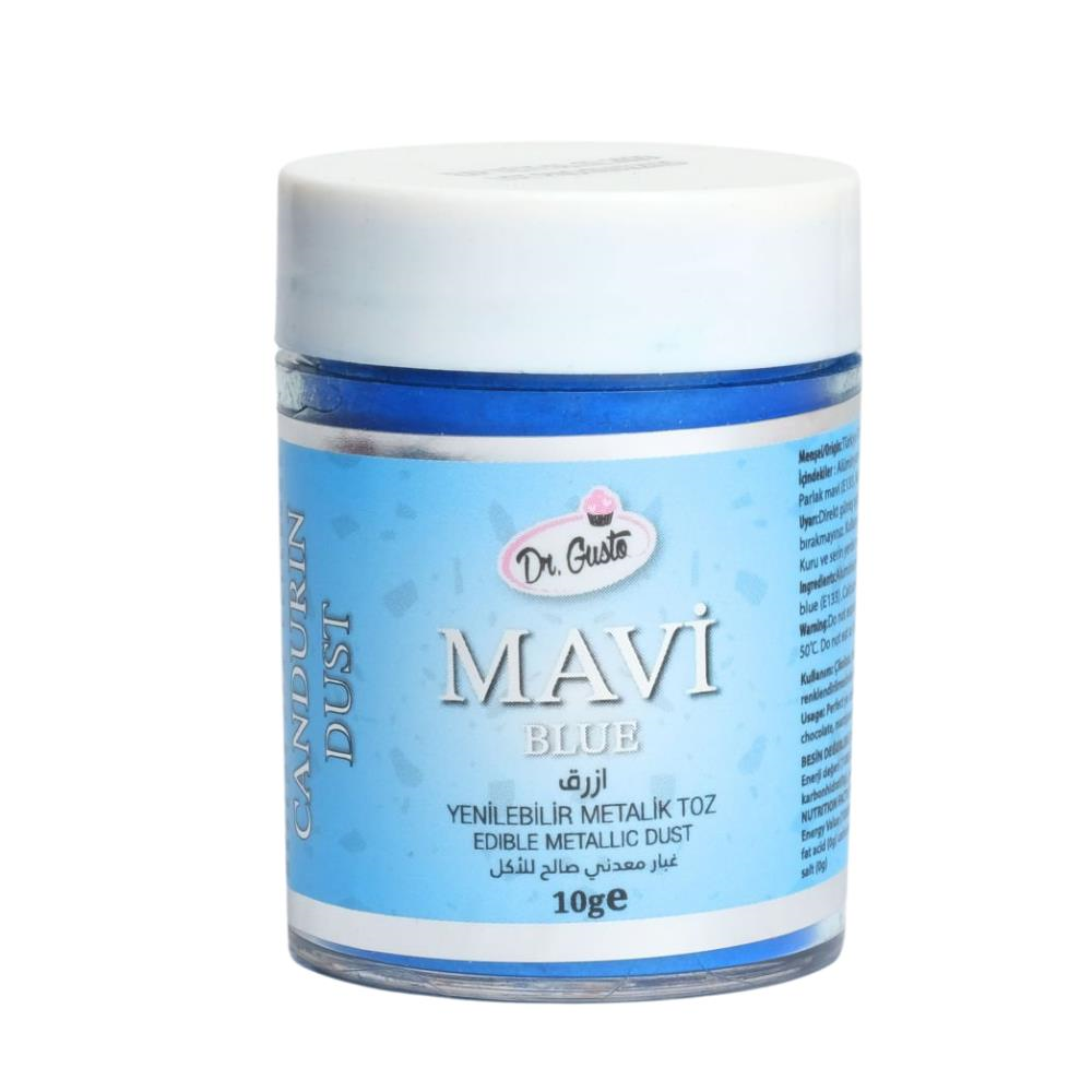 Metalik Toz Mavi Boya 10 g – Pasta, Çikolata ve Şeker Hamuru İçin Parlak Efektli Gıda Boyası